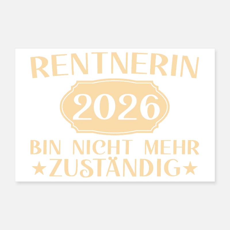 Retraité 2026 Plus responsable Adieu à la retraite Poster 30 x 20 cm