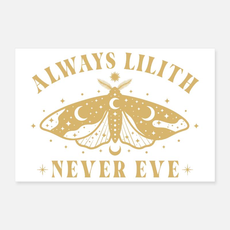 Feminist Always Lilith Never Eve Statement Poster 12" x 8" (30x20 cm)