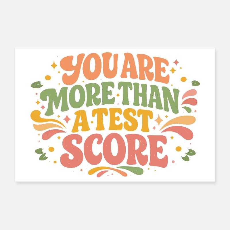 Tu Es Plus Qu'une Note | Motivation École Rétro Poster 30 x 20 cm
