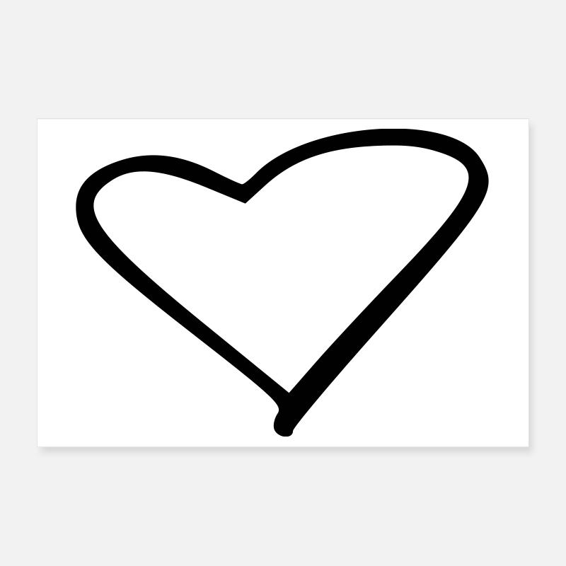 Coeur Poster 30 x 20 cm