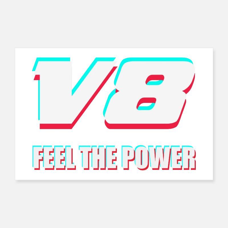 V8 Poster 12" x 8" (30x20 cm)