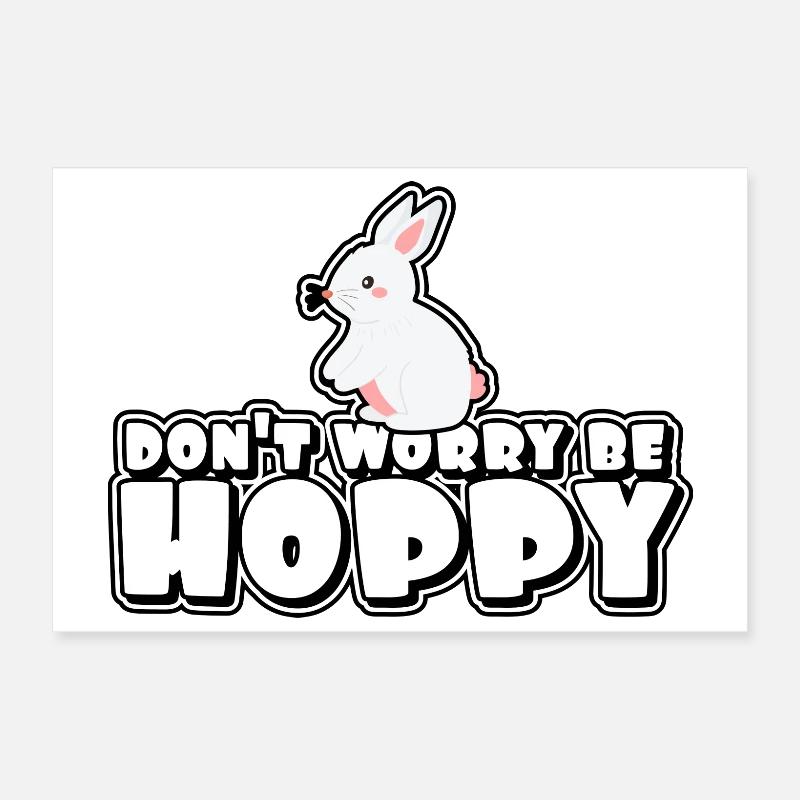 Keine Sorge, sei hoppelig - Ostern Poster 30x20 cm