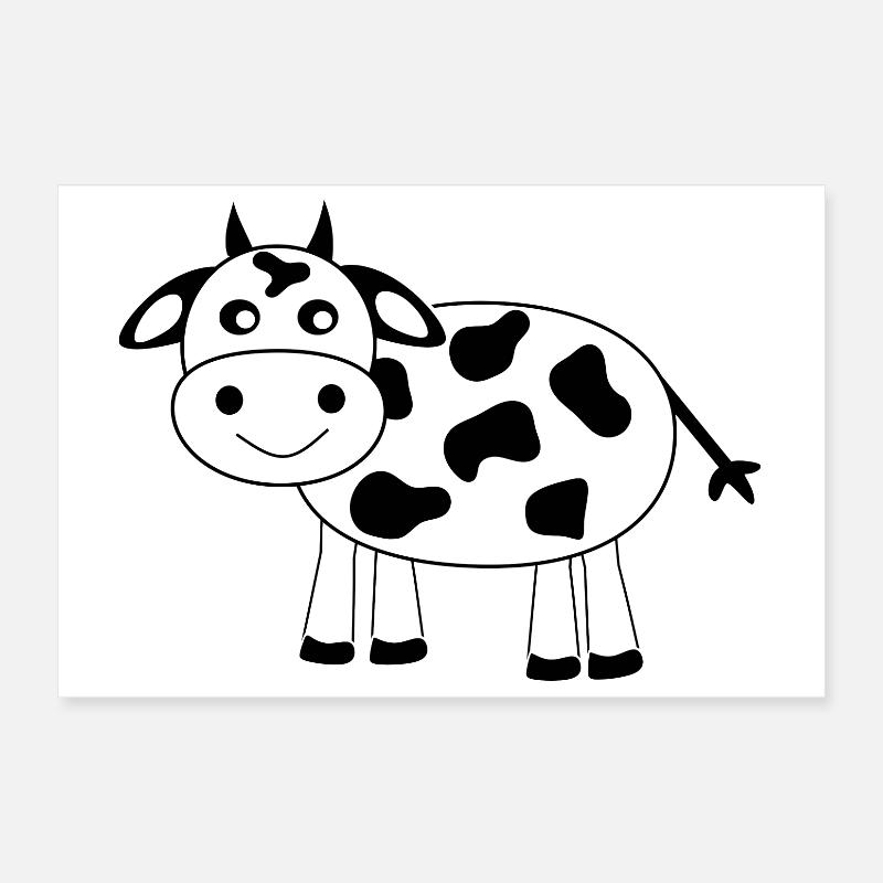 Vache Poster 30 x 20 cm