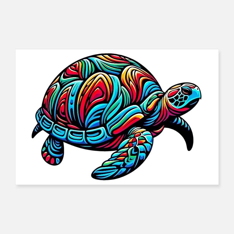 Sea turtle Poster 12" x 8" (30x20 cm)