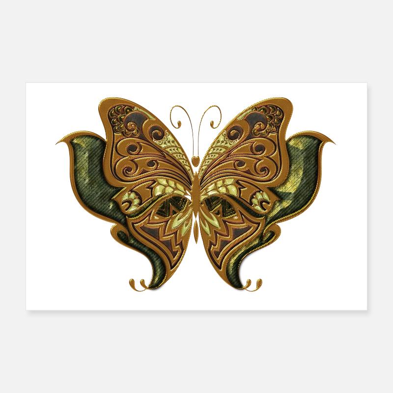 Superbe papillon élégant. Poster 30 x 20 cm