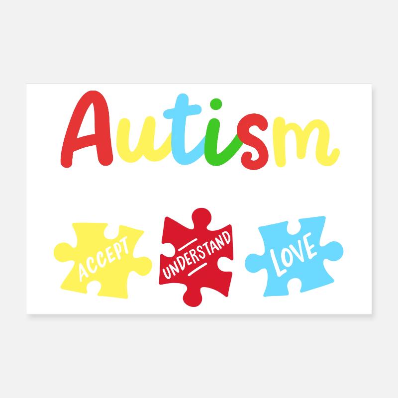 Autismus Bewusstsein Poster 30x20 cm