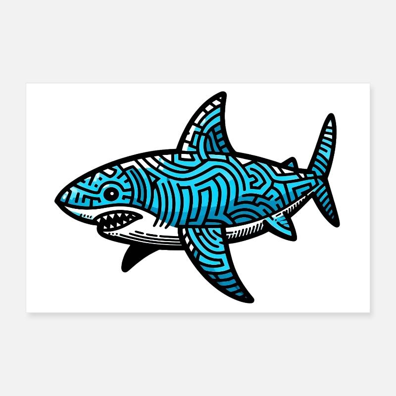 Requin Poster 30 x 20 cm