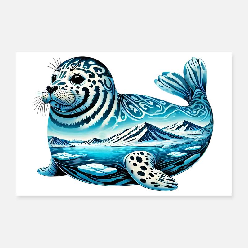 Phoque Poster 30 x 20 cm