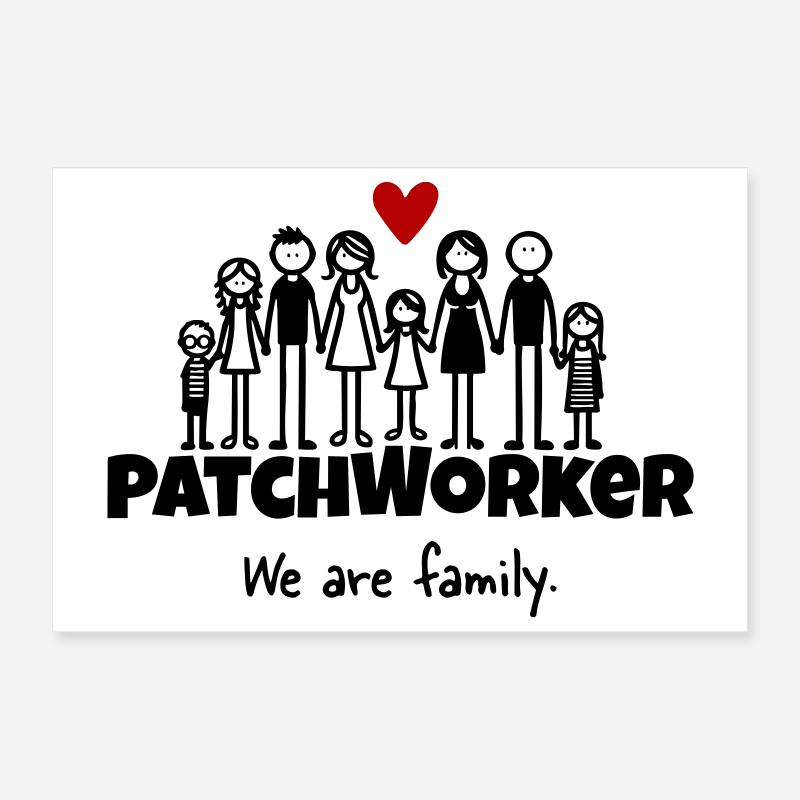 Patchworker We are family Poster 30x20 cm