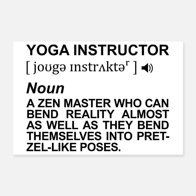 Yogalehrer Bedeutung Poster 30x20 cm