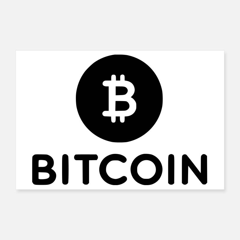 Bitcoin mit rundem Icon Poster 30x20 cm