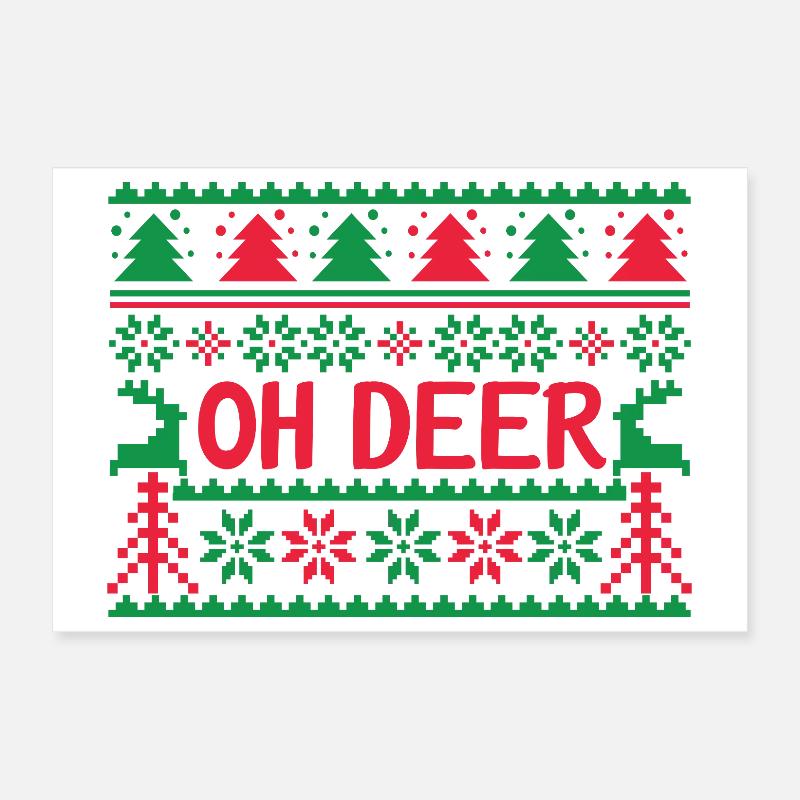 Hässlicher Pullover - Oh Deer Poster 30x20 cm