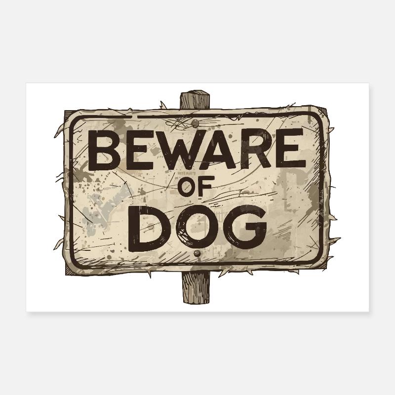 Mauvais chien Poster 30 x 20 cm