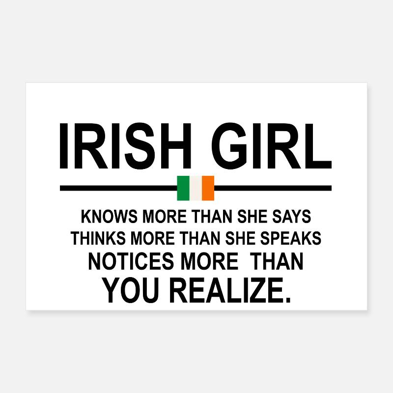 Irisches Mädchen Poster 30x20 cm