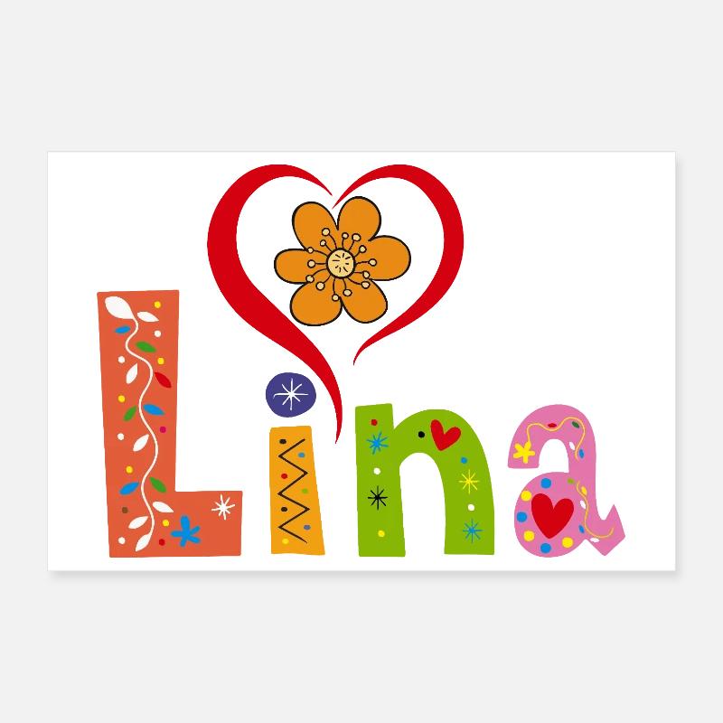 Lina Nom Tee Poster 30 x 20 cm