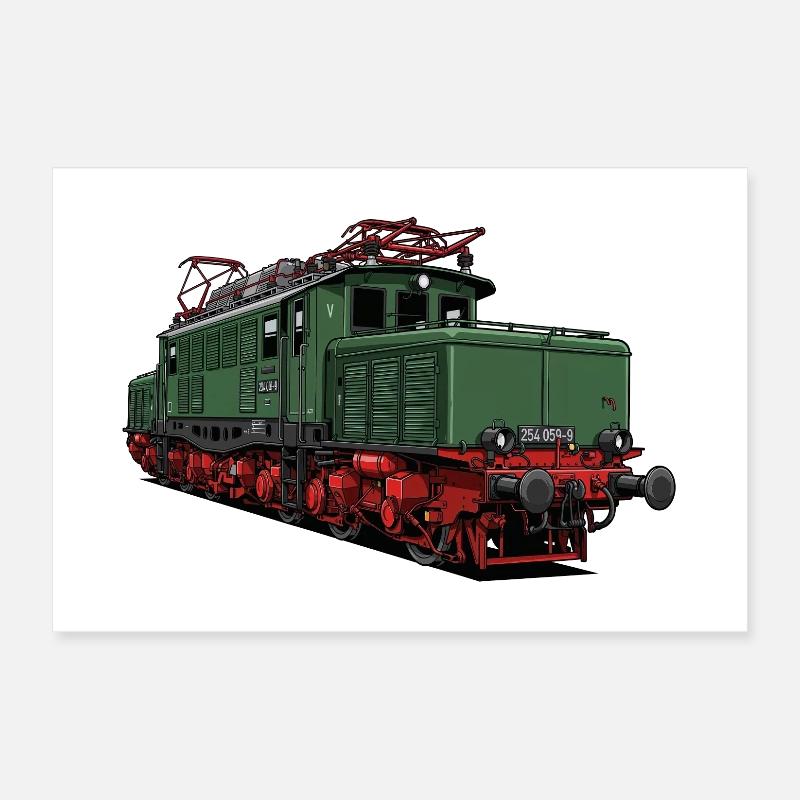 E-Lok BR 254 der DR Poster 30x20 cm