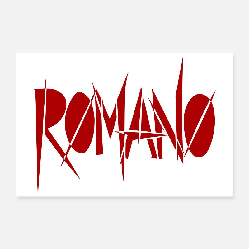 Police graffiti Romano - Variable de couleur Poster 30 x 20 cm