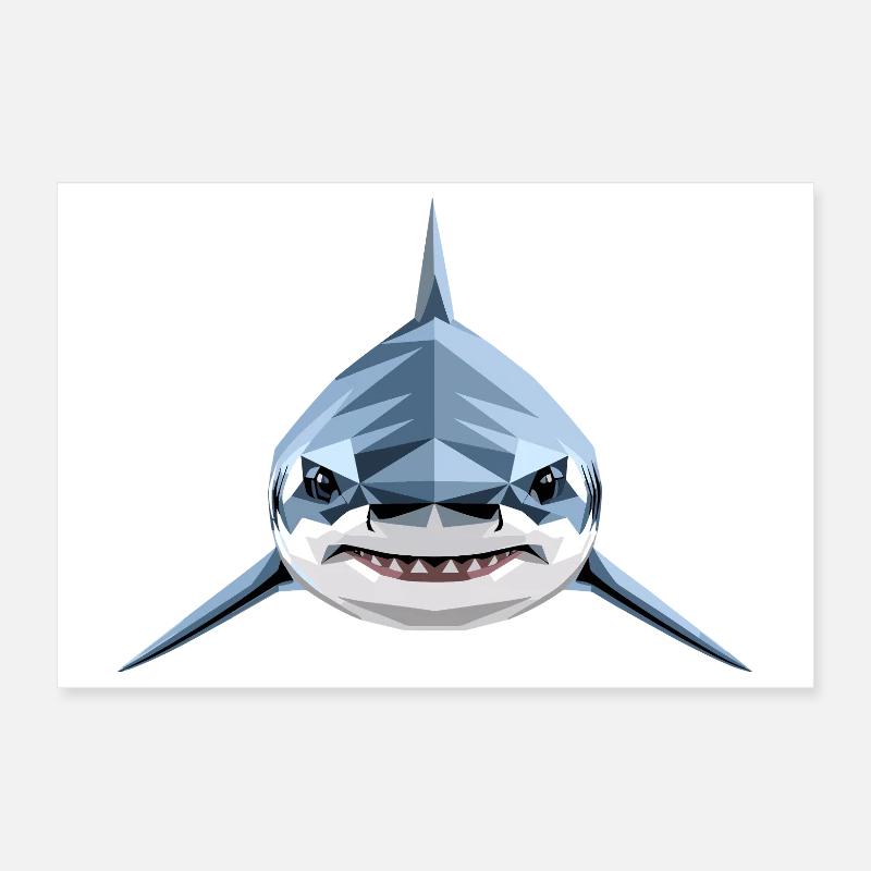 Requin Requin tigre Plongeur Requins mignons Grand requin blanc Poster 30 x 20 cm