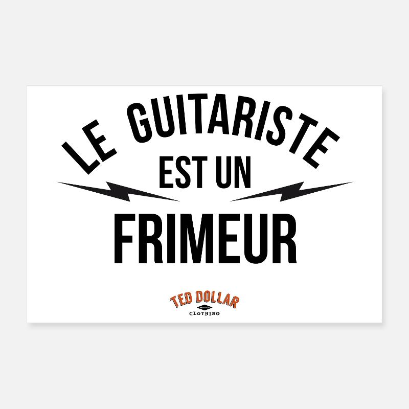guitariste frimeur Poster 12" x 8" (30x20 cm)