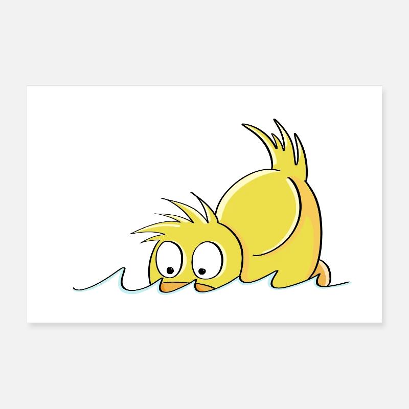 Duck Duck - Bande dessinée de canard Poster 30 x 20 cm