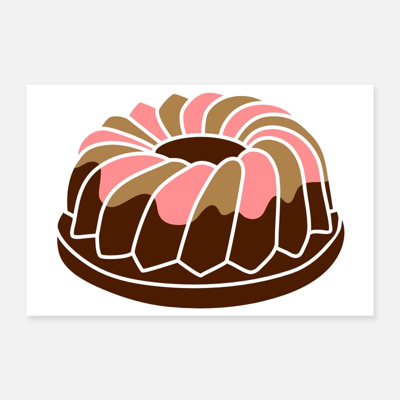 A ring cake with icing Poster 12" x 8" (30x20 cm)