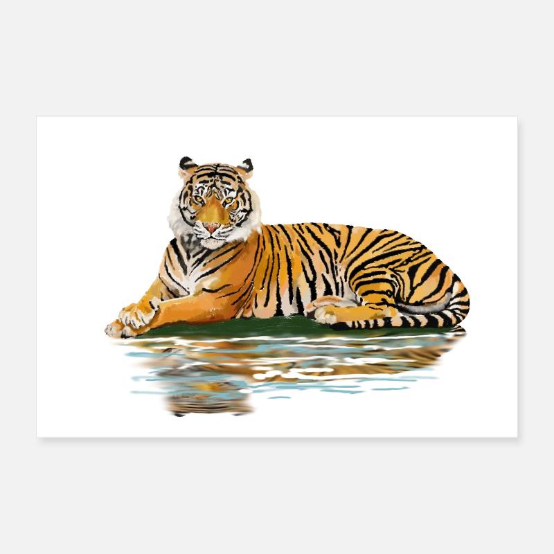 tiger Poster 30 x 20 cm