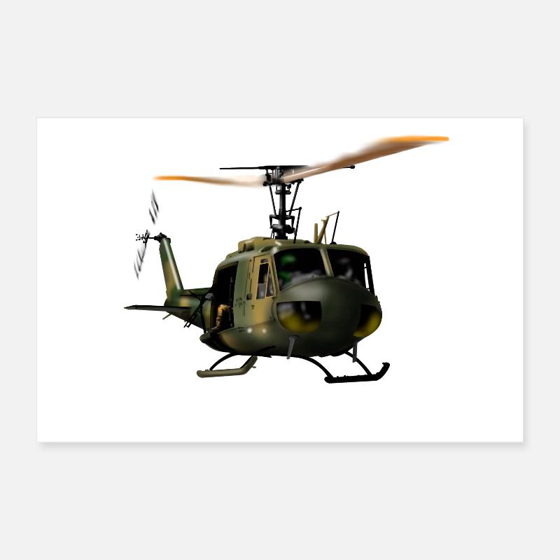 Hubschrauber Poster 30x20 cm
