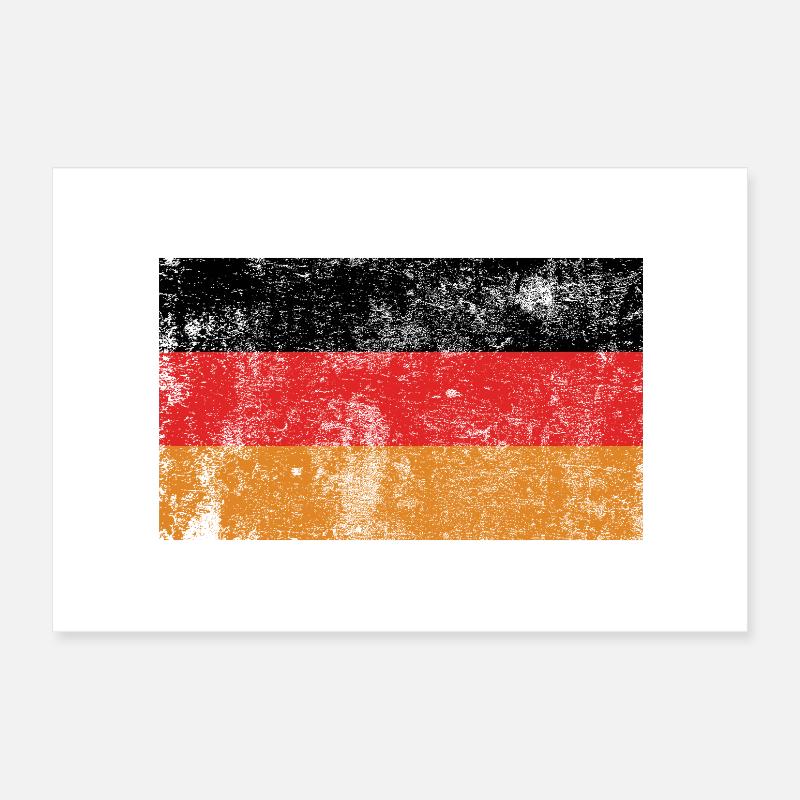 Drapeau Allemagne Drapeau Grunge Retro Vintage Poster 30 x 20 cm