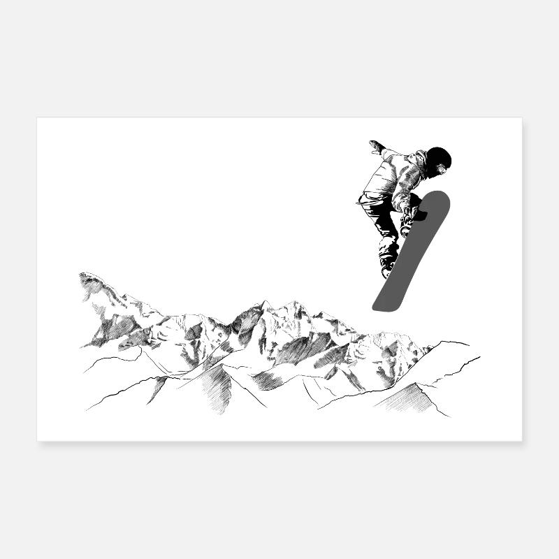 Snowboarder Poster 30x20 cm