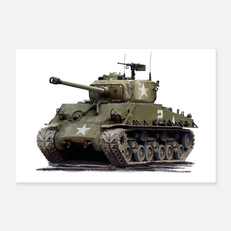 Sherman M4 Poster 30x20 cm