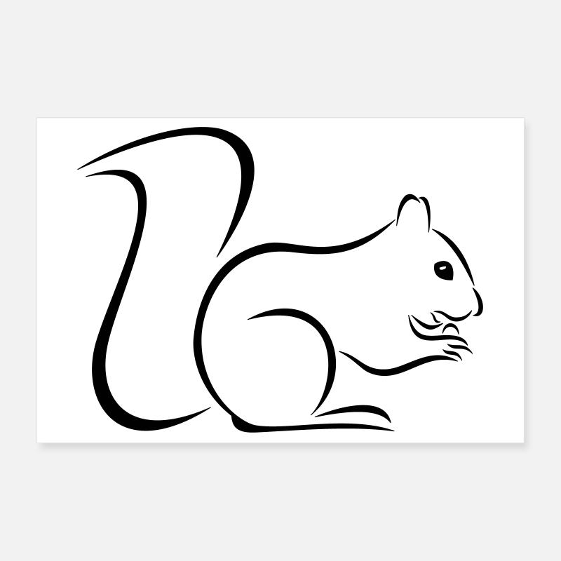 Eichhörnchen Poster 30x20 cm