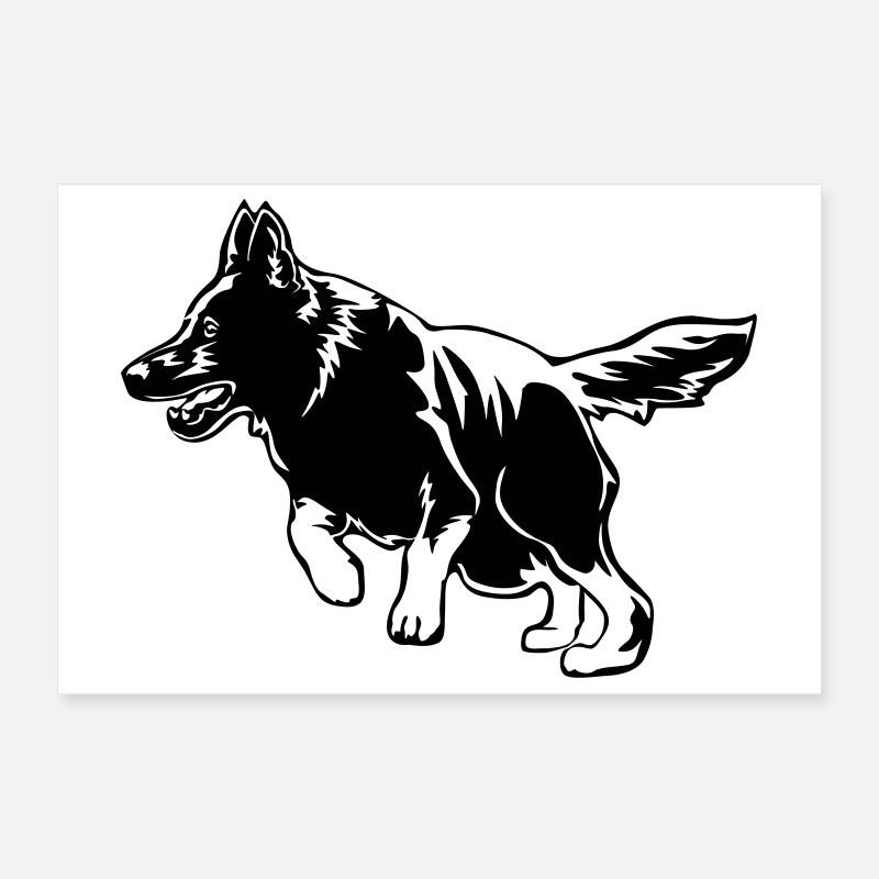 Deutscher Schäferhund Poster 30x20 cm