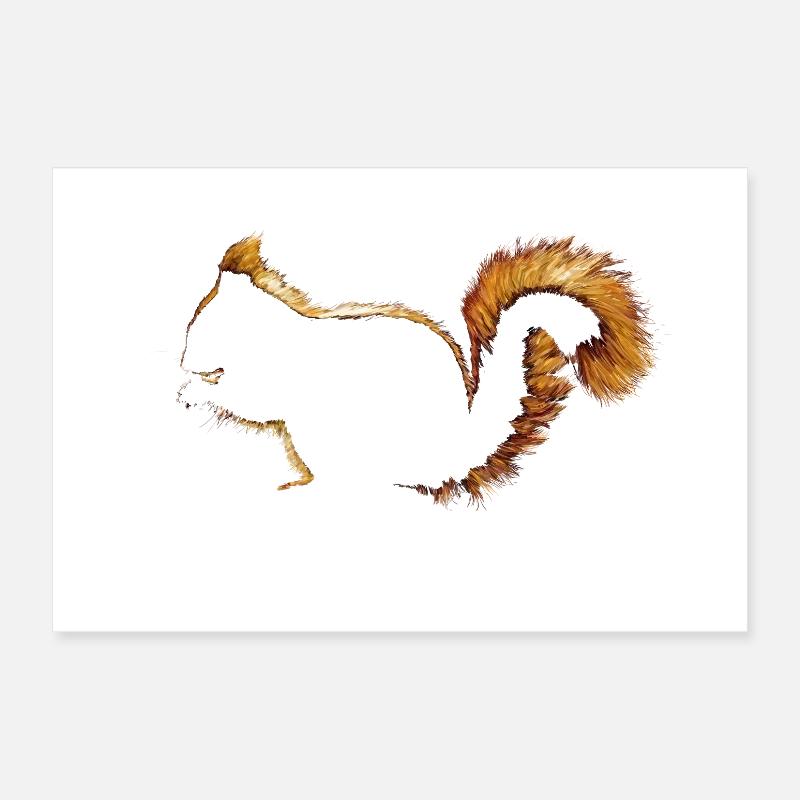 Eichhörnchen Poster 30x20 cm