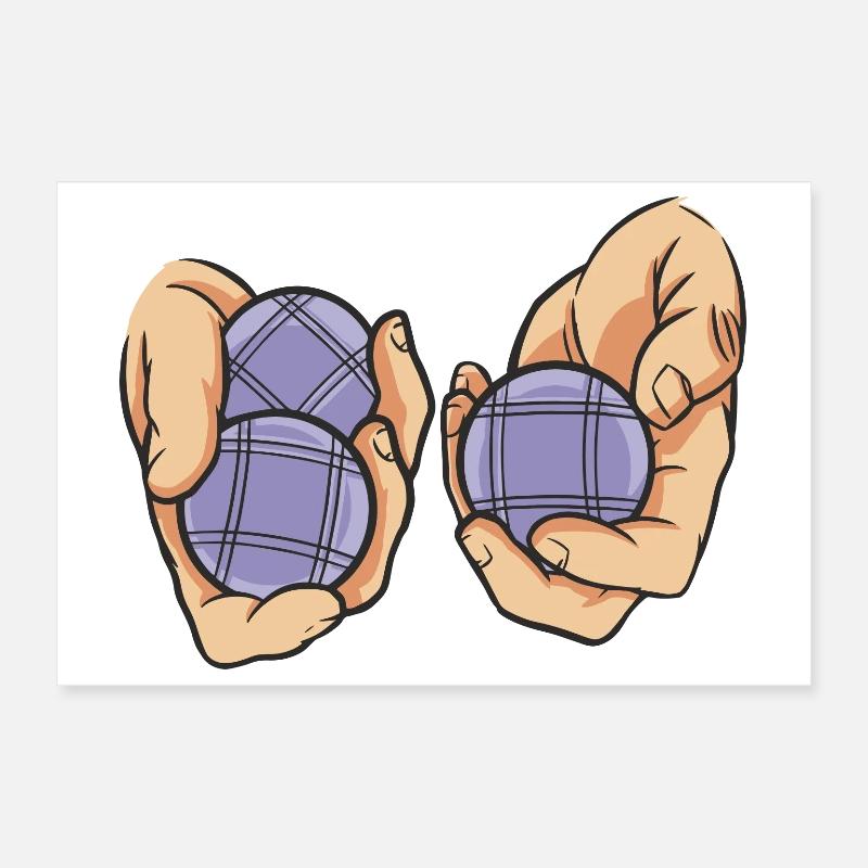 Boules de boule pour Bouler Boules Boulekugel Poster 30 x 20 cm