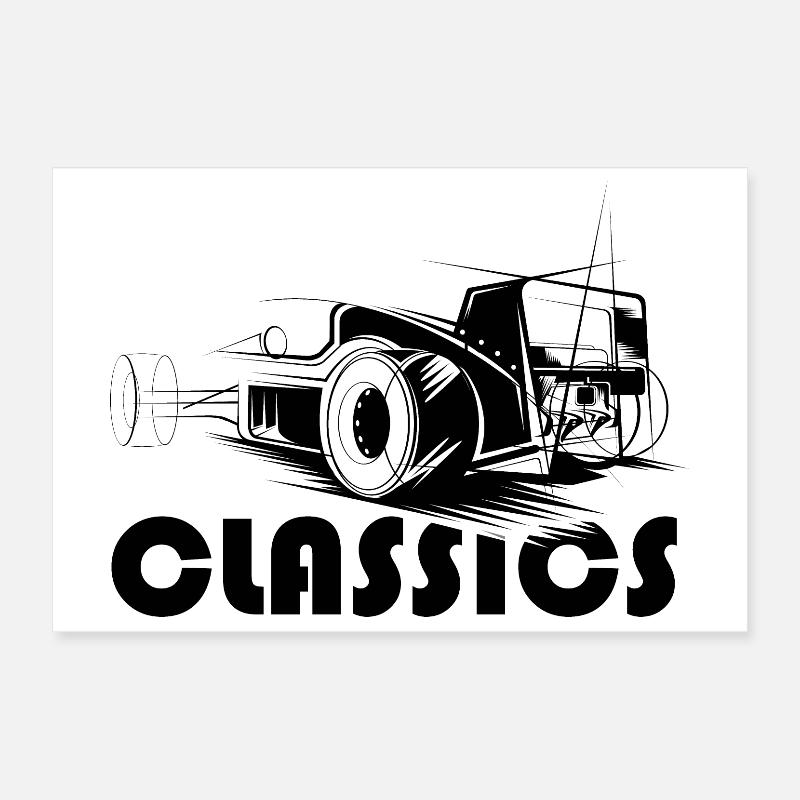 classics Auto Symbol Illustration Grafik icon Poster 30x20 cm