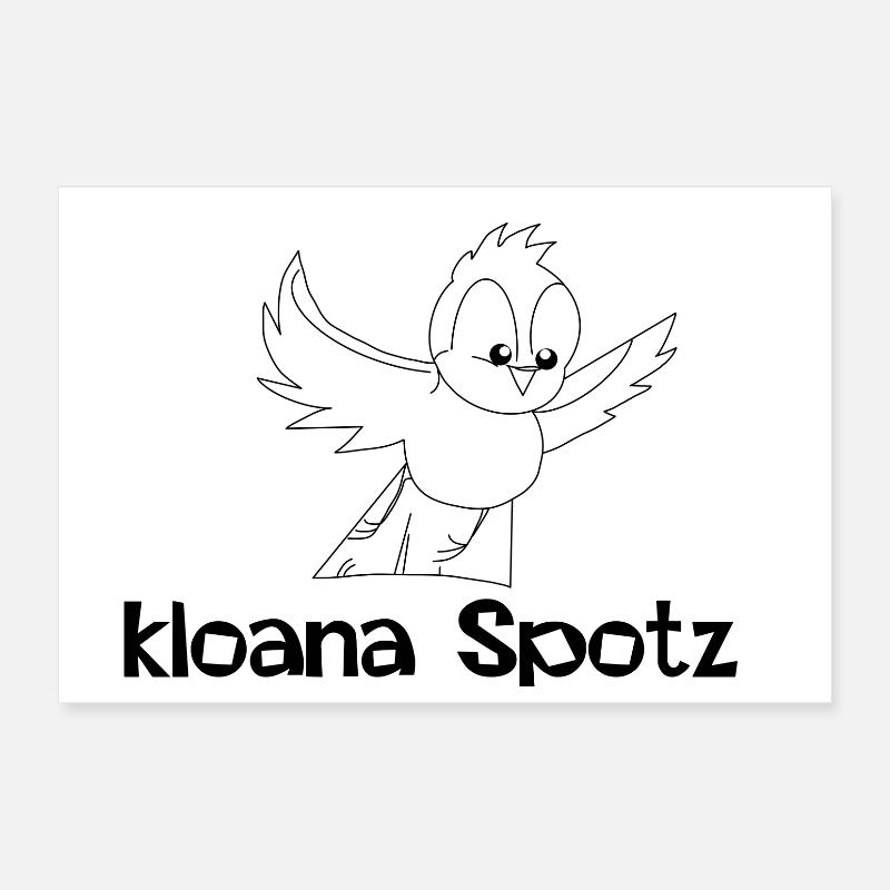 kloana Spotz-kleiner Spatz, dialecte autrichien Poster 30 x 20 cm