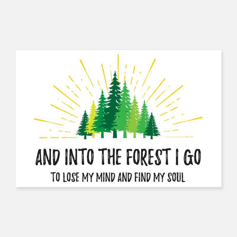 Et je vais dans la forêt Poster 30 x 20 cm