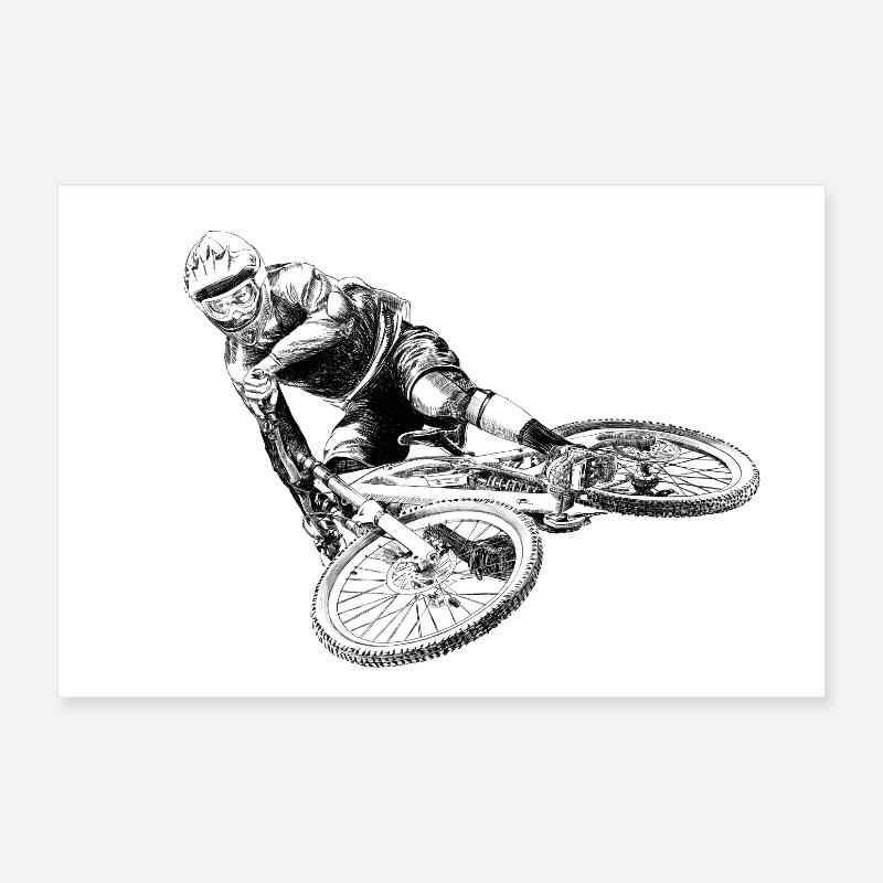 Mountainbiker Poster 30x20 cm