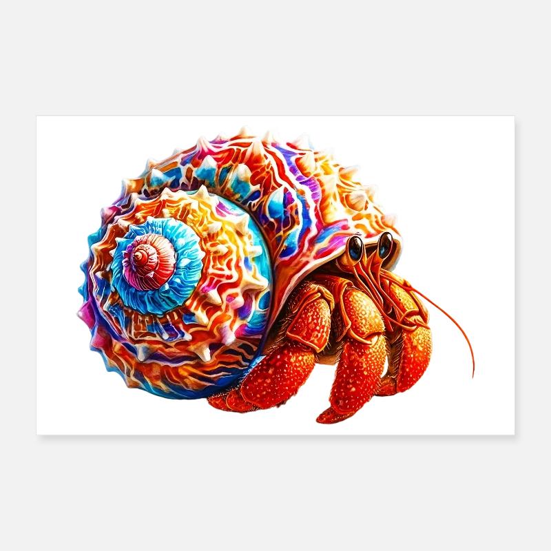 Hermit crab Poster 12" x 8" (30x20 cm)