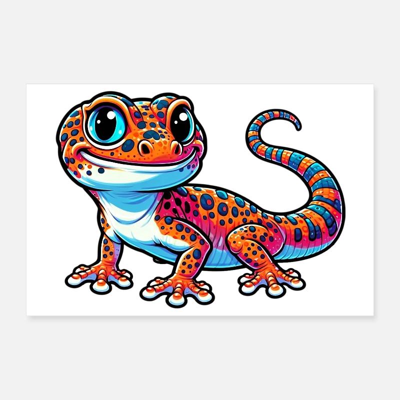 Gecko Poster 30 x 20 cm