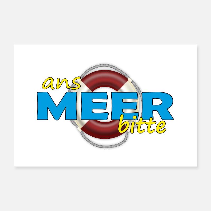 ANS MEER BITTE Poster 30x20 cm