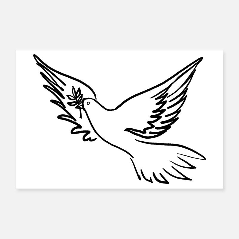 Friedenstaube / Pace / Peace Poster 30x20 cm
