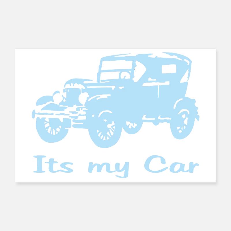 Oldtimer motiv mit Schrift Poster 30x20 cm