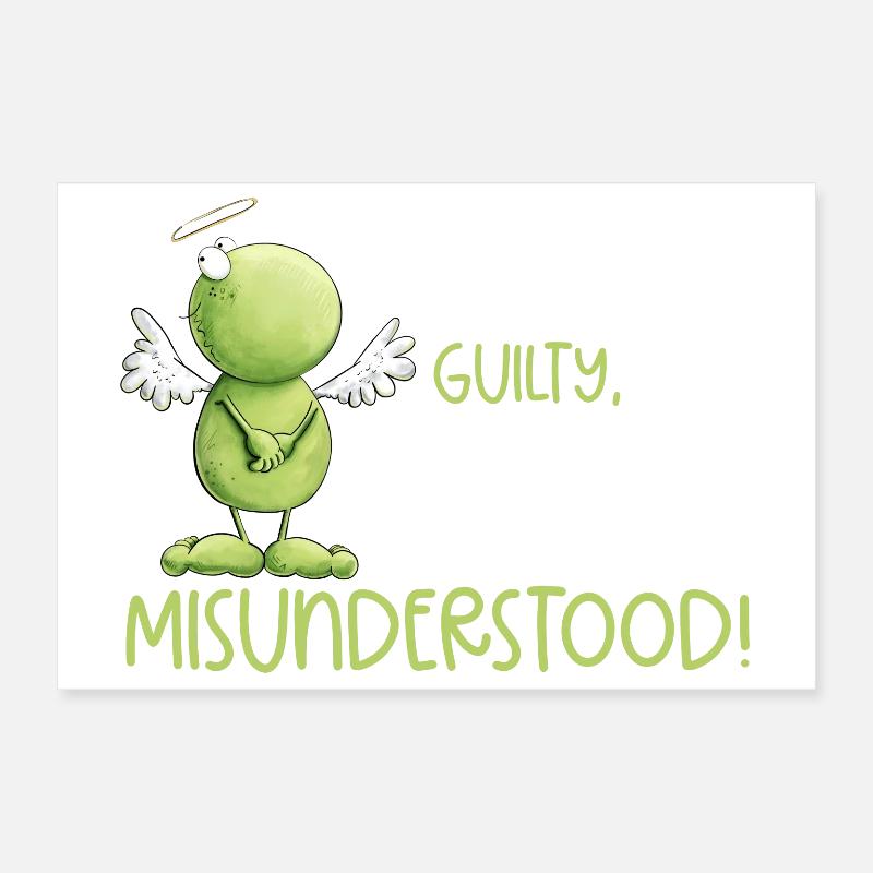 Frog Angel Innocence Misunderstanding Poster 12" x 8" (30x20 cm)