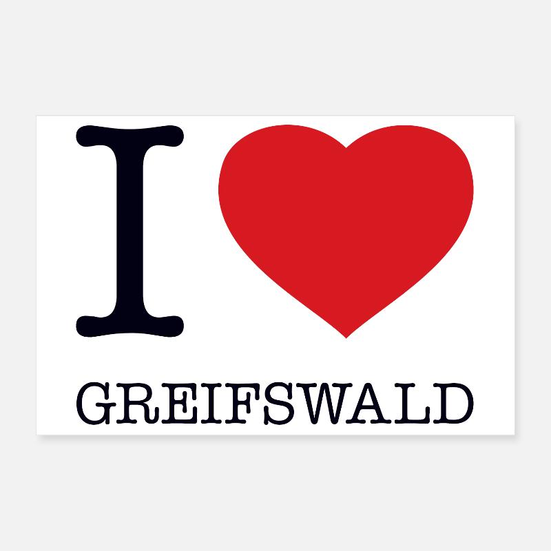I LOVE GREIFSWALD Poster 30x20 cm