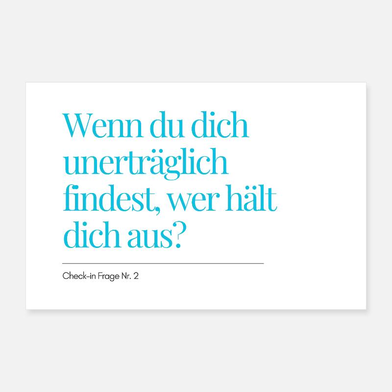 Check-in Question No. 2 Poster 12" x 8" (30x20 cm)