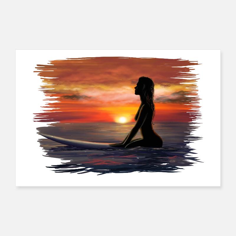 Surfer Poster 12" x 8" (30x20 cm)
