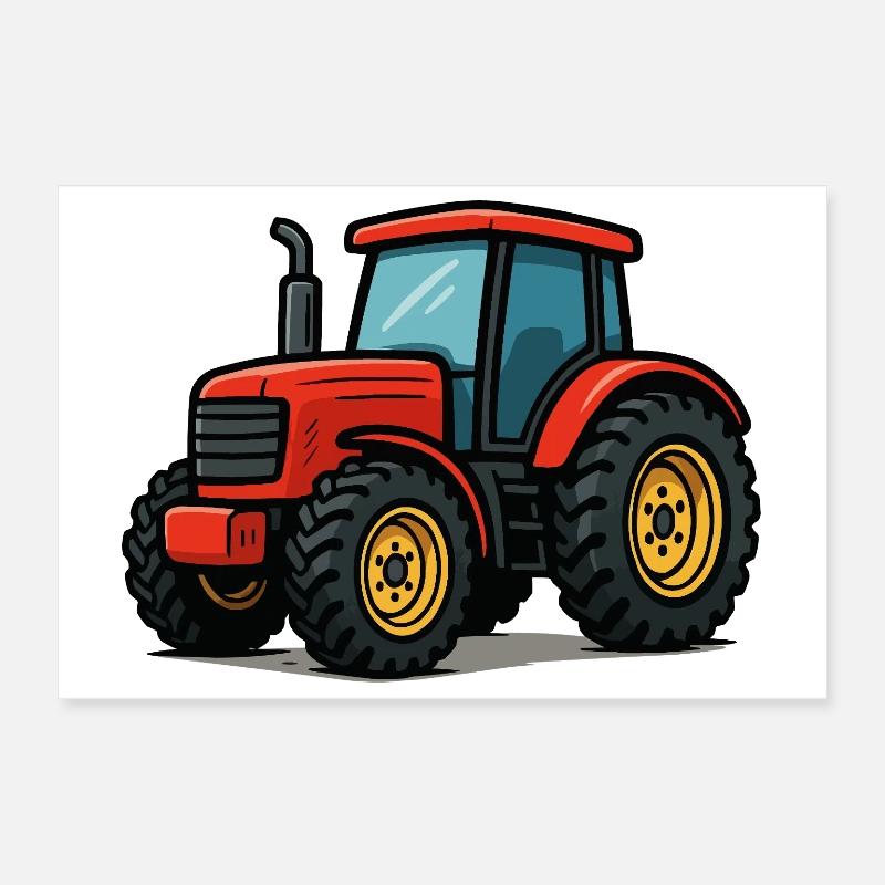 Tractor Comic Poster 12" x 8" (30x20 cm)