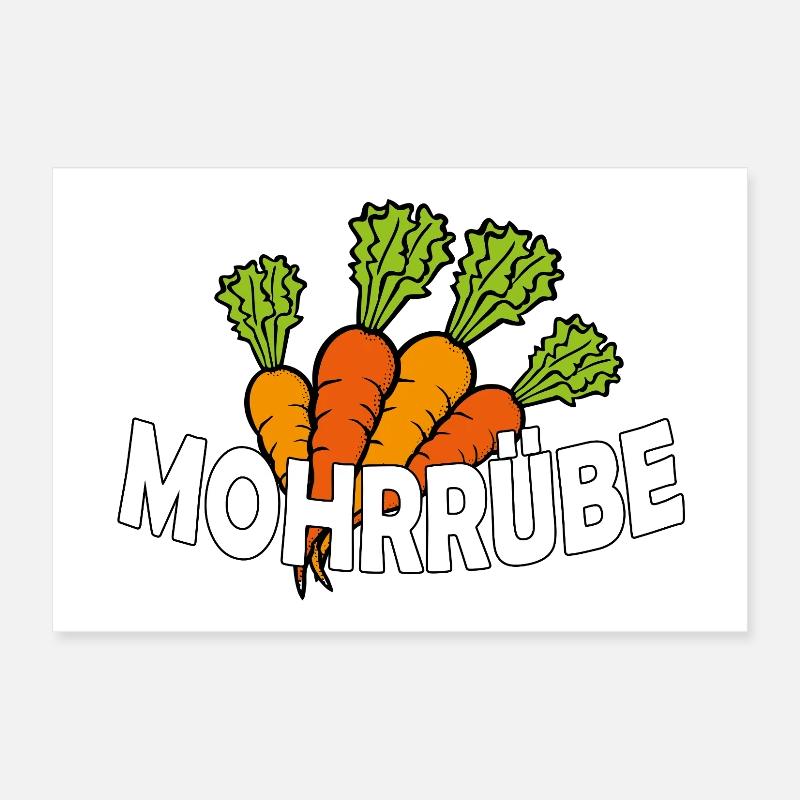 Carrot Poster 12" x 8" (30x20 cm)