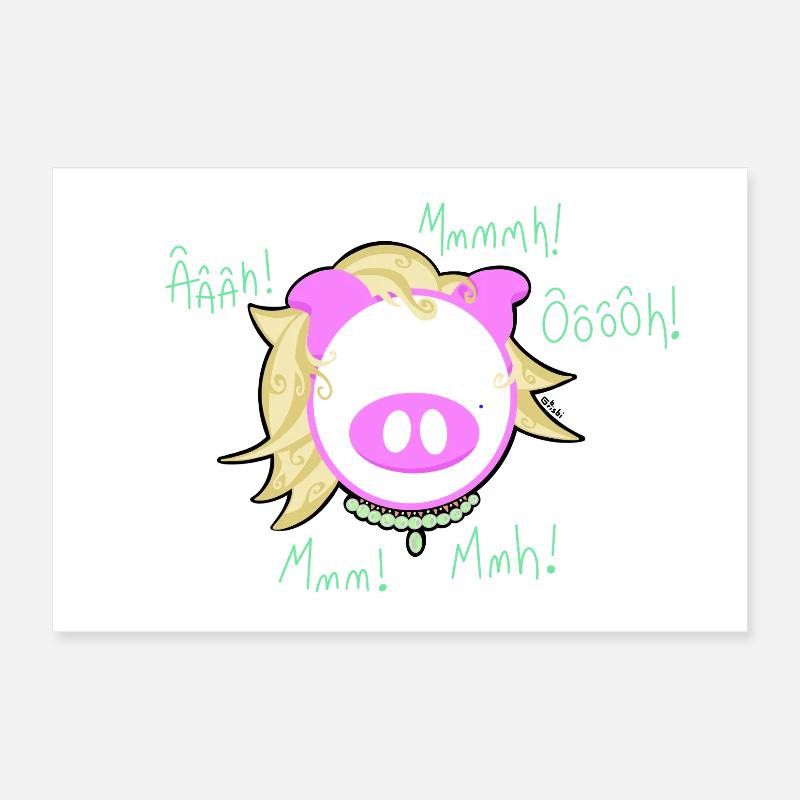 Pig Glam' Explosion Poster 12" x 8" (30x20 cm)